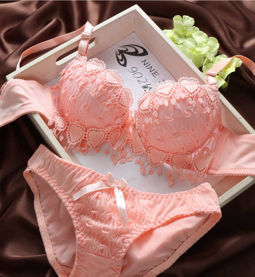 

Ladies Bra Set Lace Panty s Lovely Girls Cute Japanese Underwire Push Up, Yellow