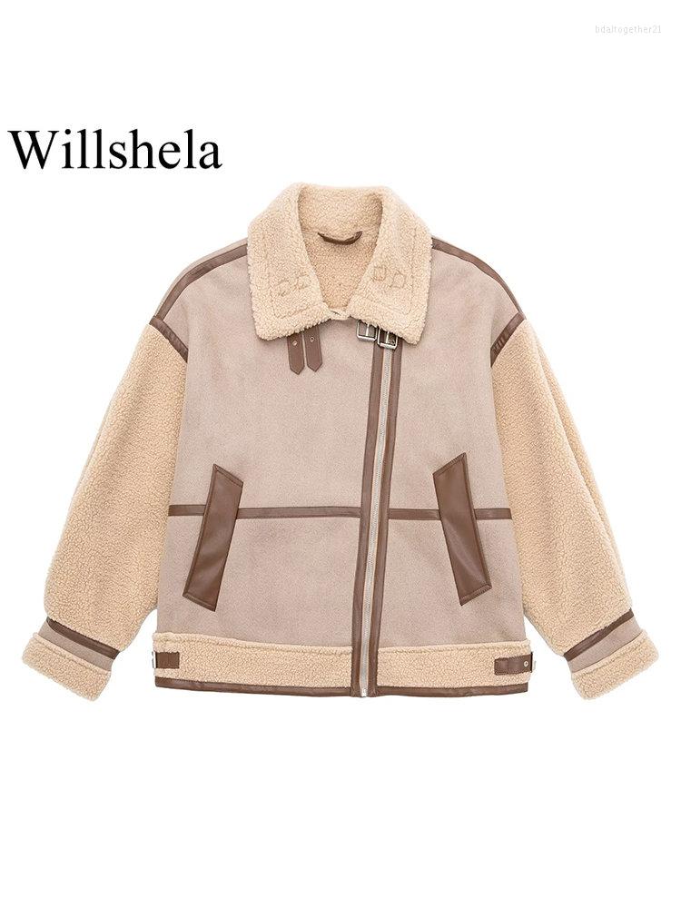 

Women's Jackets Women Fashion Spliced Front Zipper Crop With Pockets Vintage Lapel Neck Long Sleeves Female Chic Lady Outfits, Yellow
