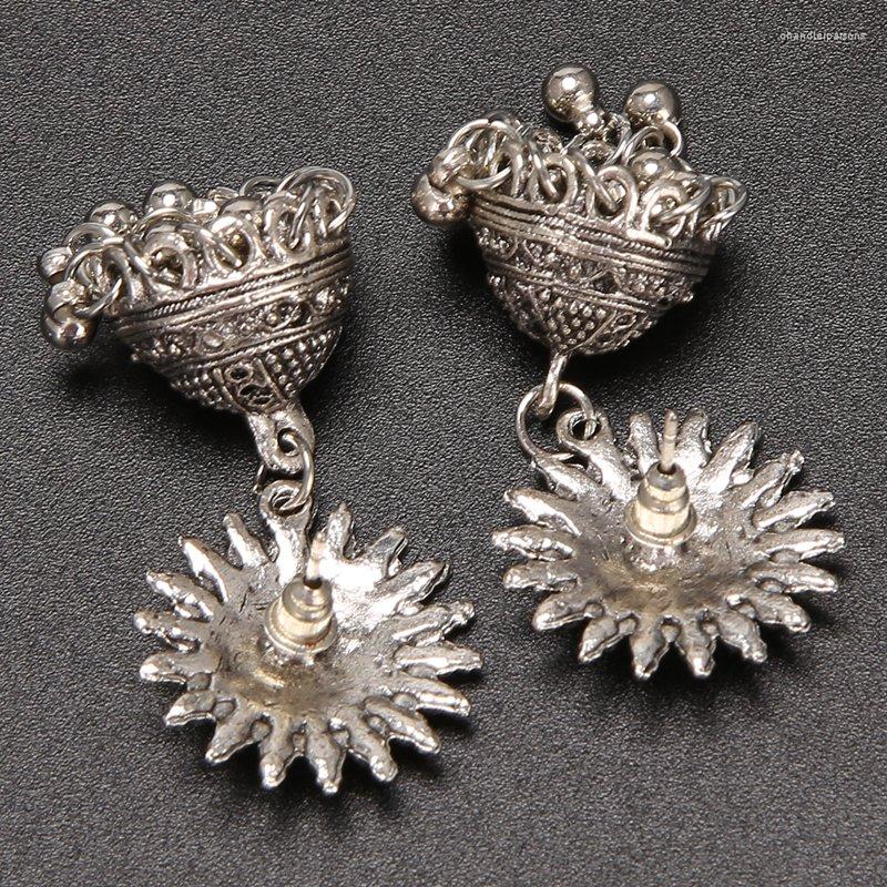 

Stud Earrings Ethnic Birdcage Earring Women Antique Silver Color Egypt Drop Retro Vintage Boho Ancient Jewelry