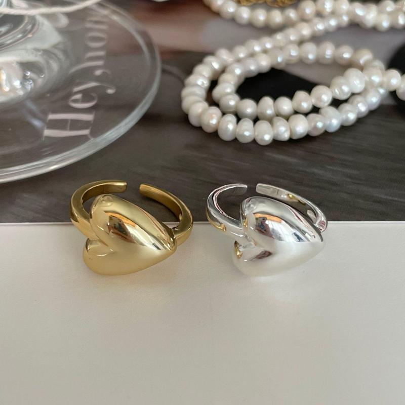 

Cluster Rings SHANICE S925 Sterling Silver Love All-match Ring Personality Jewelry Fashion Big Charm Party