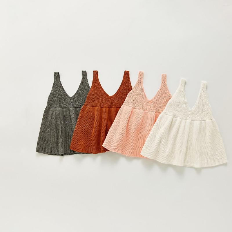 

Girl Dresses Baby Girls Sweater Dress Autumn Cotton Knit Vest Costumes, L50-2