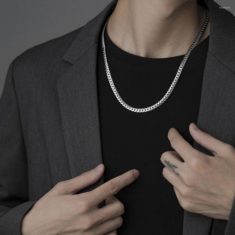 

Choker Simple Female Trendy Gift Vintage Fashion Jewelry Titanium Steel Necklace Men Cuban Chain Korean Style