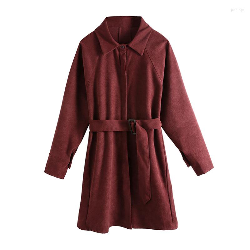 

Women's Blouses PERHAPS U Women Velvet Black Wine Red Solid Turn Down Collar Long Sleeve Full Shirt Sash Autumn High Street B0438