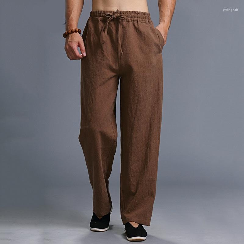 

Ethnic Clothing Mens Lightweight Summer Pants Cotton Linen Men Thin Casual Loose Trousers TA207