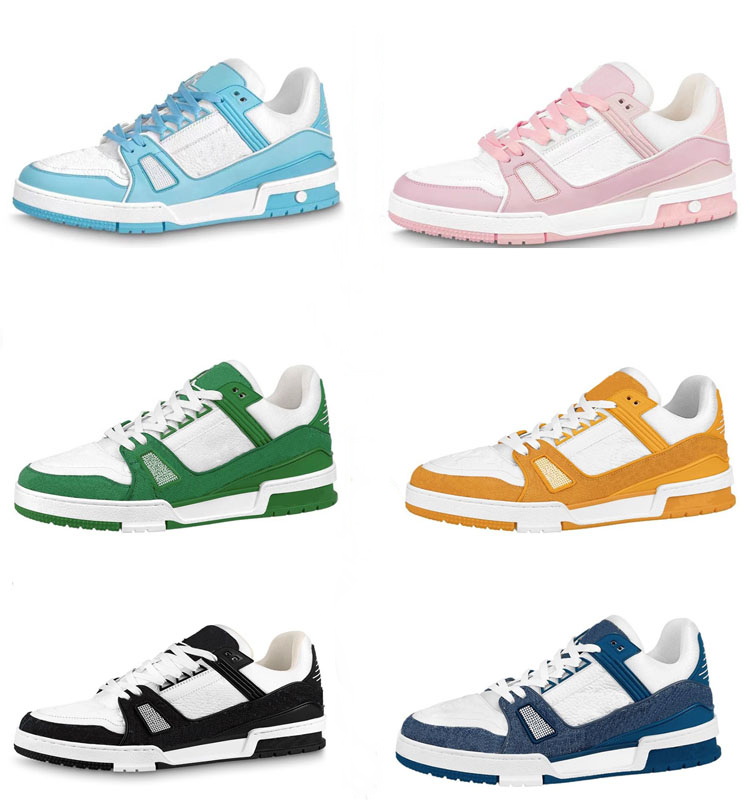 

2023 Luxury Designer Casual Shoes For Sale Virgil Trainer Casual Shoes Calfskin Leather Abloh White Green Red Blue Letter Overlays Platform Low Sneakers Size 36-45, 1000