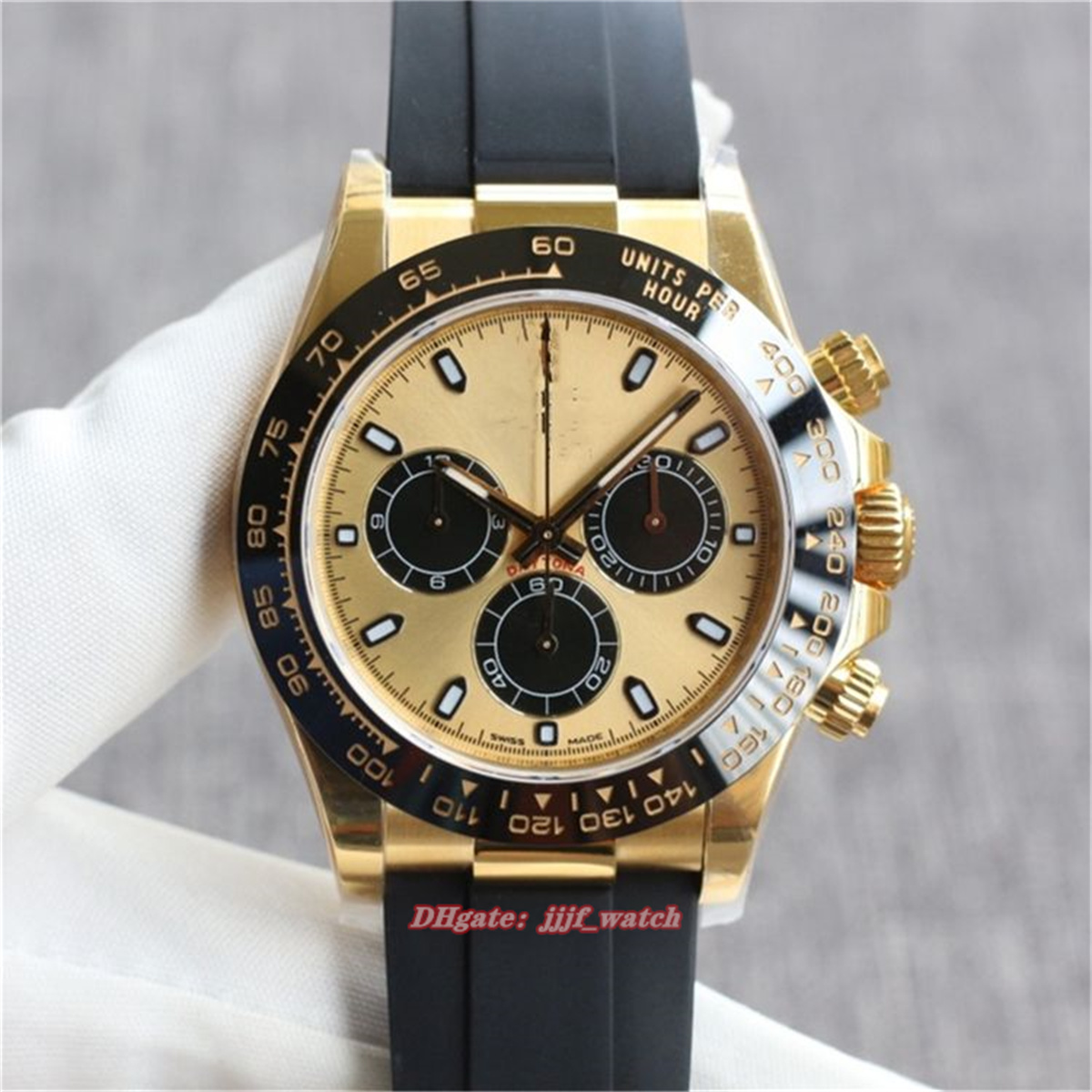 

BTF watch 40mm 4130 chronograph movement Ceramic bezel 904L steel case Wristwatches, As shown