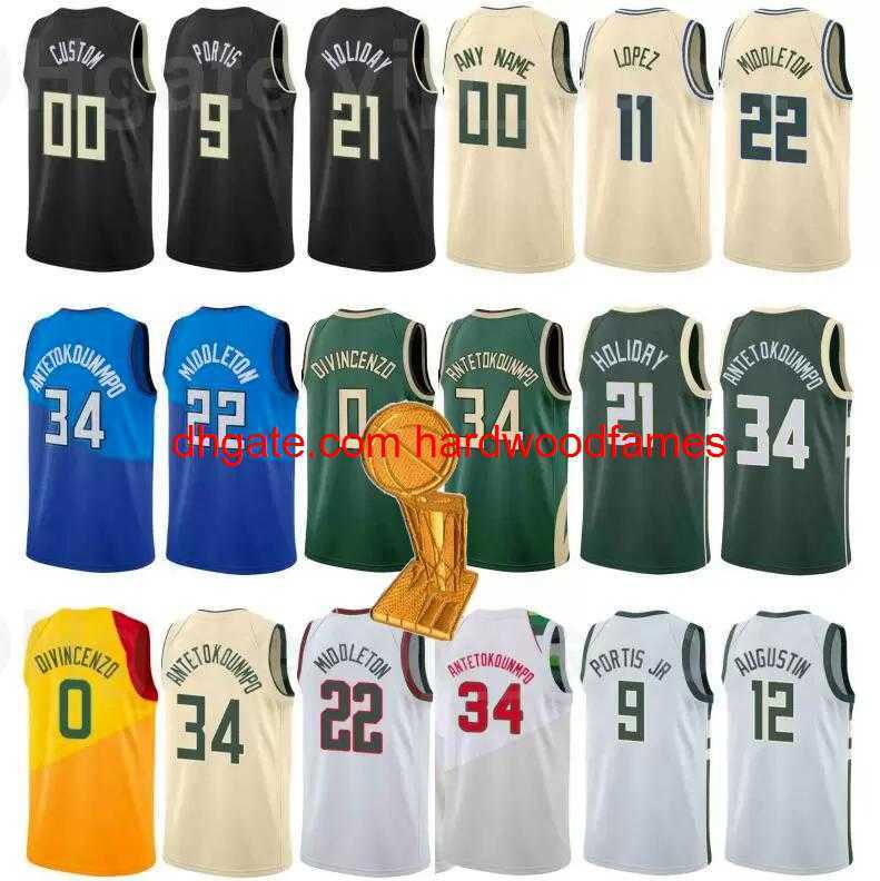 

Buck 2022 Finals Champions Basketball Donte DiVincenzo Jersey Bobby Portis Giannis Antetokounmpo Khris Middleton Jrue Holiday, Color8