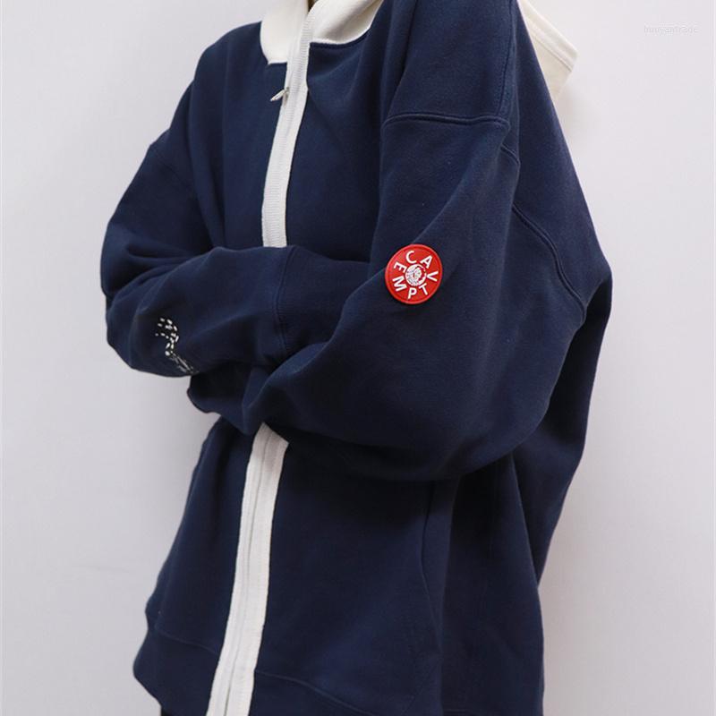 

Men' Jackets CAVEMPT C.E Spring Autumn Casual Splicing Contrast Men And Women Printing Zip Fashion Hoodie, Blue