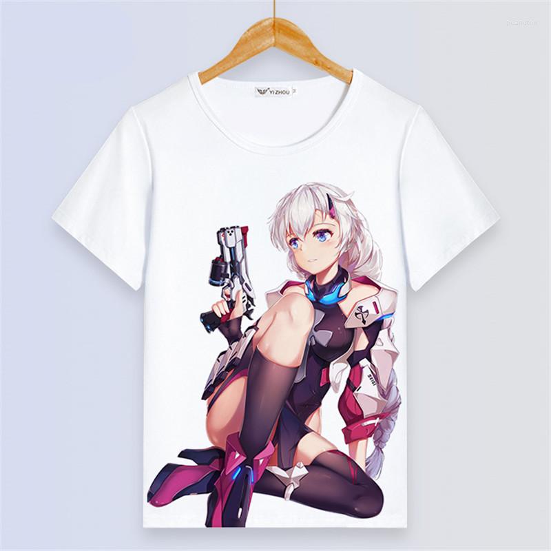

Women' T Shirts Honkai Impact 3 Cosplay Sexy Girls Printing Couple Shirt Short Sleeve Summer Tee Anime Harajuku Kawaii Tops