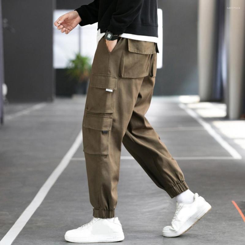 

Men's Pants Spring Elastic Waist Men Trousers Large Size Cargo, Black