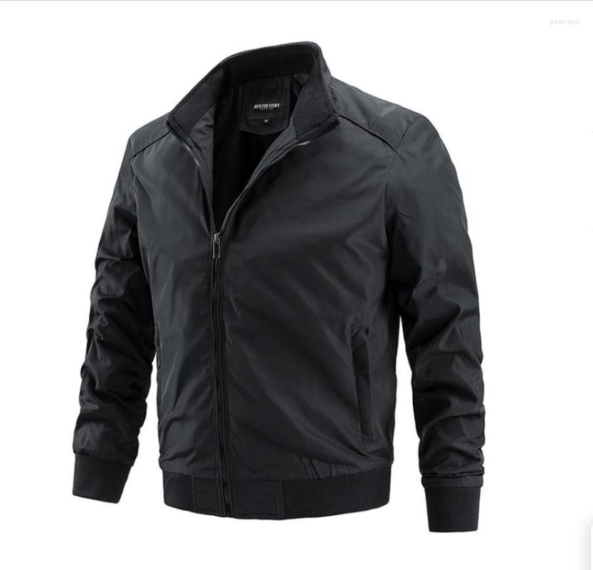 

Men's Jackets Men's Thin Jacket Spring And Autumn Coat Large Casual Windbreaker Korean Clothing, Navy blue