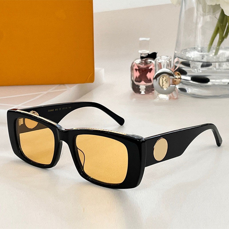 

Sunglasses Brown Shaded Z2586 classic square shape Sun Glasses for Womne Men Fashion engraved letter Shades UV400 Protection designer Eyewear With Case handbag