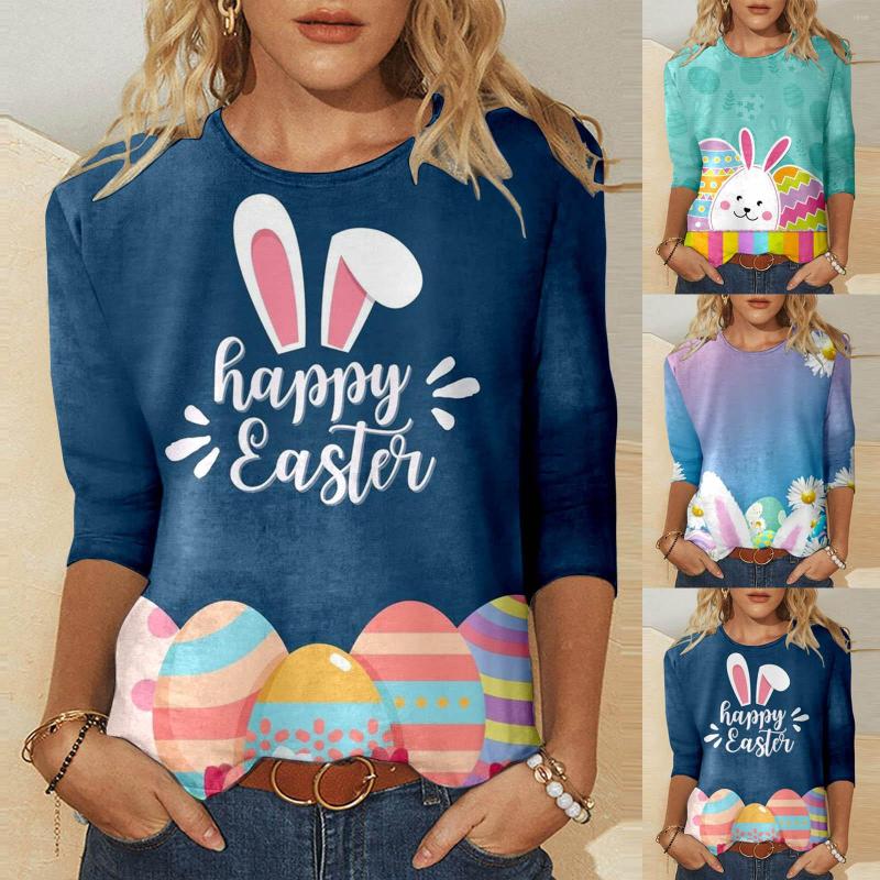 

Women' T Shirts Women Spring And Summer Casual Three Quarter Sleeve Top Business Blouses For Ladies Active Short, Purple