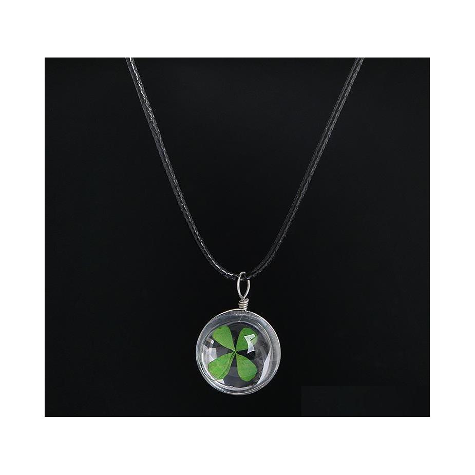 

Pendant Necklaces Statement Necklace Glass Terrarium Four Leaf Clover Dandelion Dried Dry Flowers Floating Locket Drop Delivery Jewe Dhb8H
