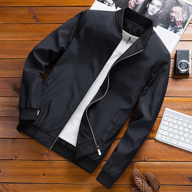 

Men's Jackets Bingchenxu Spring Men's Bomber Male Outwear Slim Fit Solid Color Coats Fashion Man Streetwear Baseball Clothing, Blue