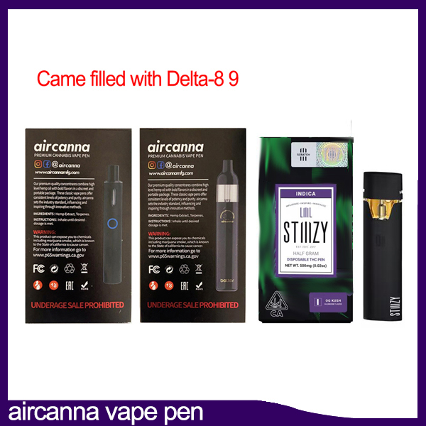 

Original aircanna Pre-filled Disposable Vape Pen Delta 8 9 10 HHC 1.0ml 2.0ml Cake Rechargable E cigarettes Get you high D8 D9