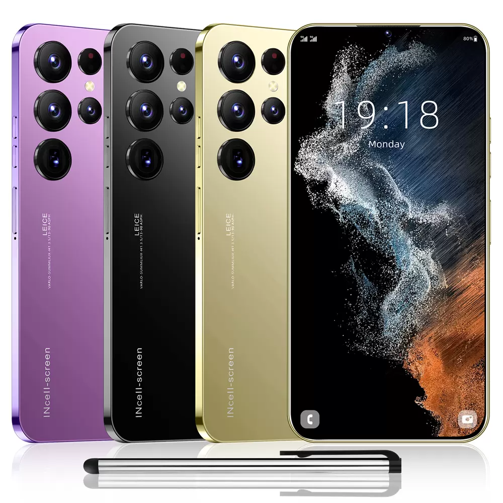 

original unlocked smartphone Andtwo S22 Cell phoneS 8G 256GB 4G LET wholesale mobile phones, Gold