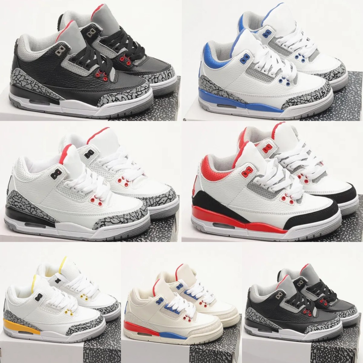 

Kids Shoes 3s Baskeball Designer 3 Baby Sneakers Boys Girls Toddlers Sport Shoe III Kid Youth Infants Trainers Children Outdoor Running Sneaker Black Cement Fire Red