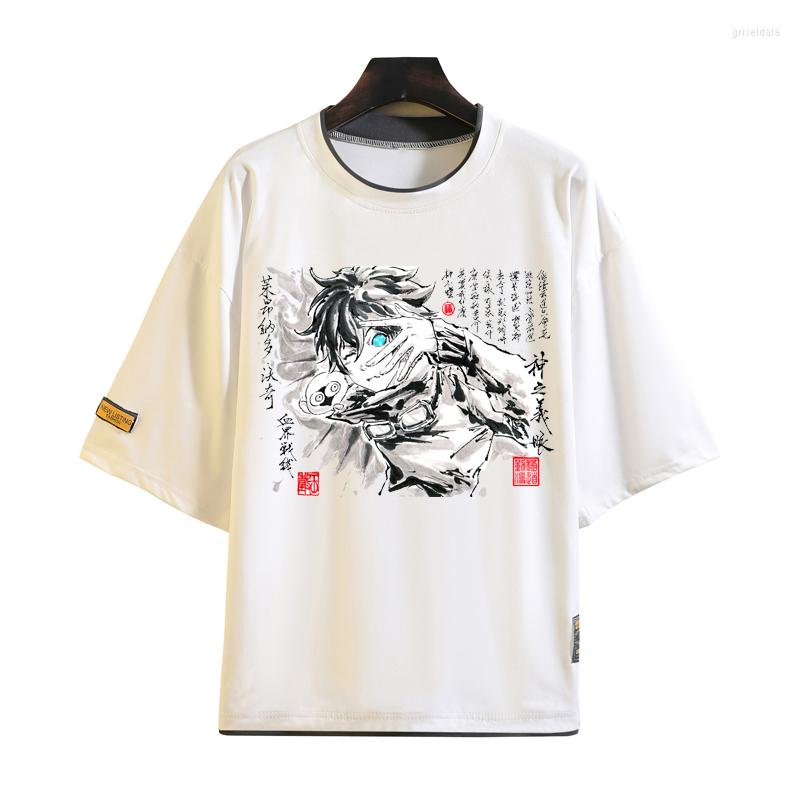

Men's T Shirts Anime Blood Blockade Battlefront T-shirt Men Women Fashion Summer Unisex Ink Painting Cartoon Fans Gift, 1 unisex