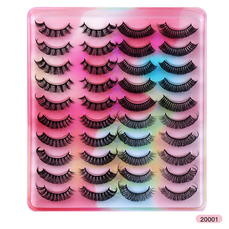 

DD Curl Faux Mink Eyelash 20 Pairs False Eyelashes Natural Thick Lash Extensions Soft Comfortable Makeup