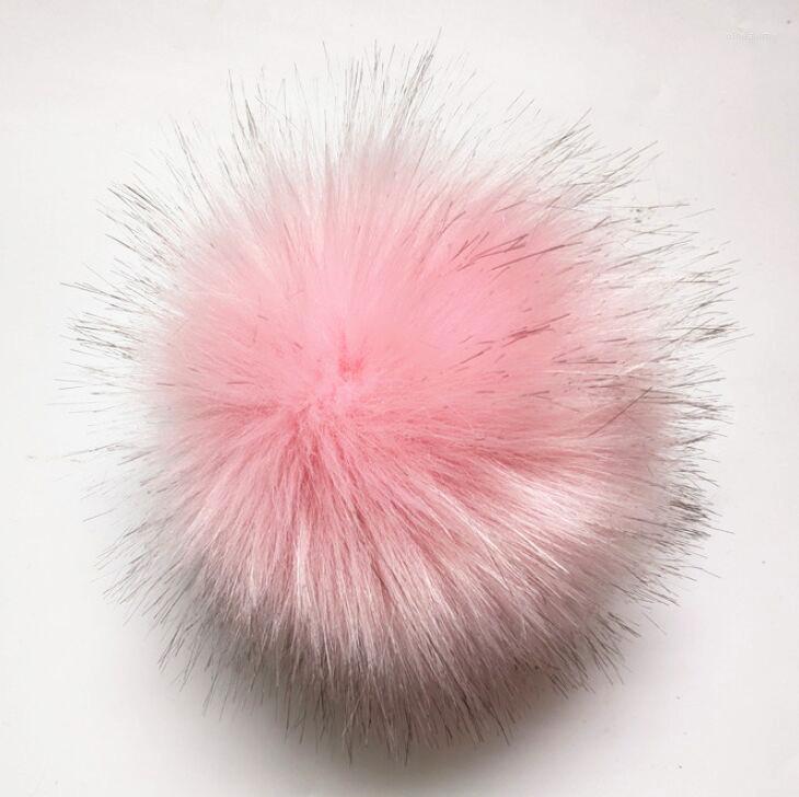 

Berets Fluffy 10-12cm Pink Polyester Fur Pom Poms For Knitted Hats Skullies Artificial Ball Pompoms Clothes Accessories, White