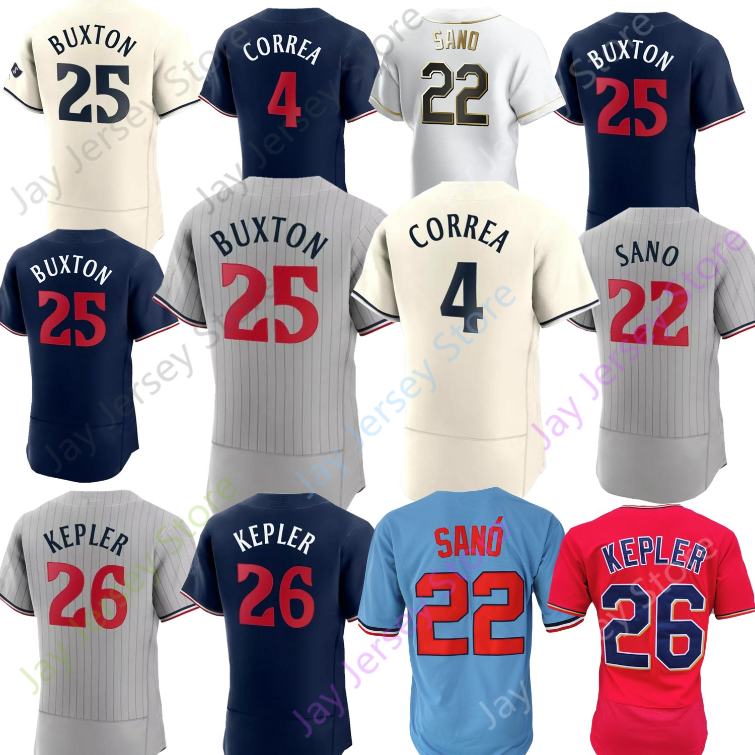 

2023 New Baseball Carlos Correa Jersey Miranda Max Kepler Gary Sanchez Gio Urshela Byron Buxton Arraez Gordon Gray Lewis Jhoan Duran Kyle Farmer Joey Gallo Vazquez, Navy ii