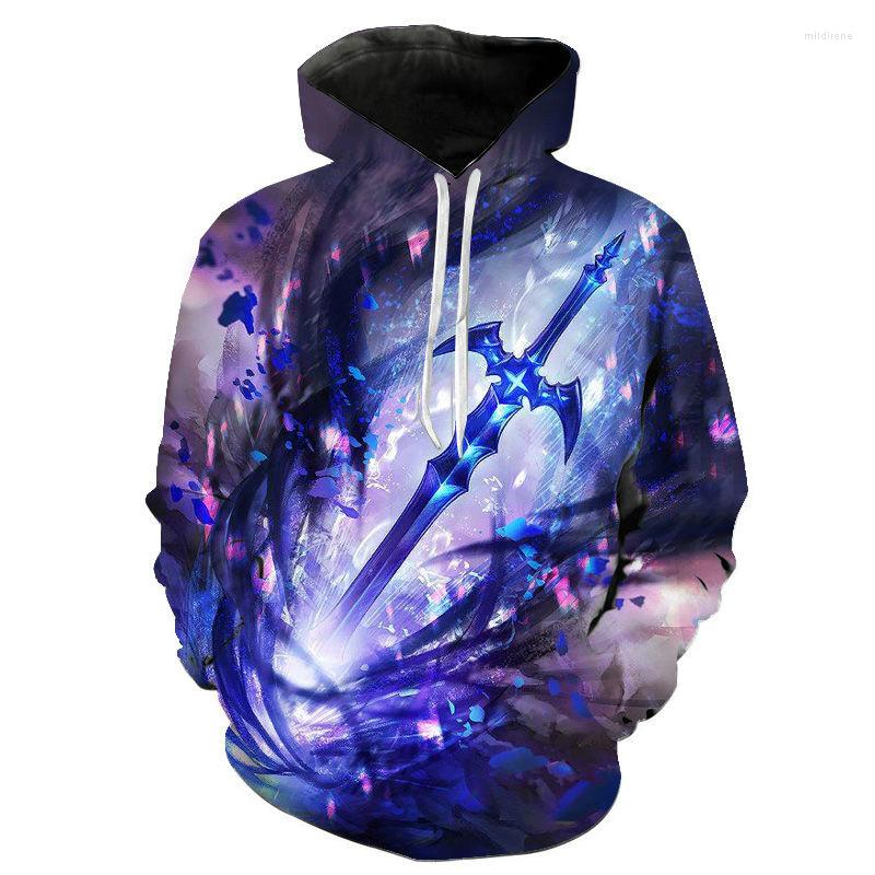 

Men's Hoodies 2023 Sword 3D Printed Men Pullover Streetwear Cool Fashion Casual Sweatshirts, Sy213