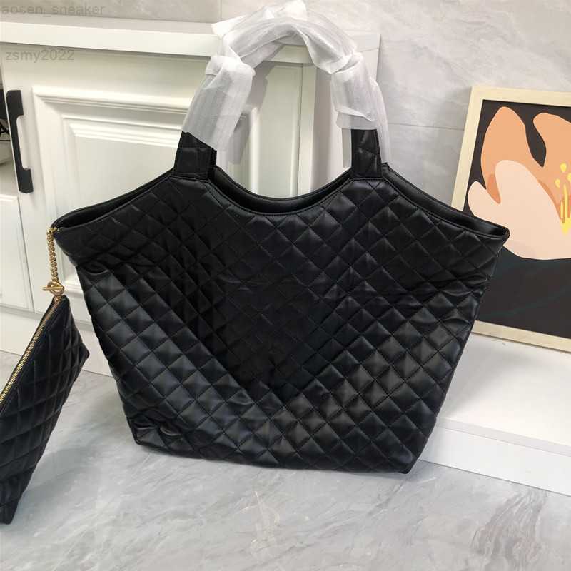 

Luxury Brand Designed Diamond Grids Totebags For Women 2022 New Ladies Large Capacity Shoulder Bag Shopping Bags With Wallet, Black