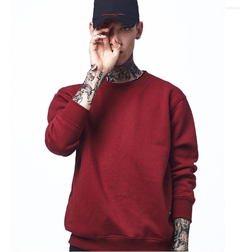 

Men's Hoodies ARRIVAL Casual Solid Color Sweatshirts Loose Fleeces Male Long Sleeve Thick Cotton Hoodys, Black