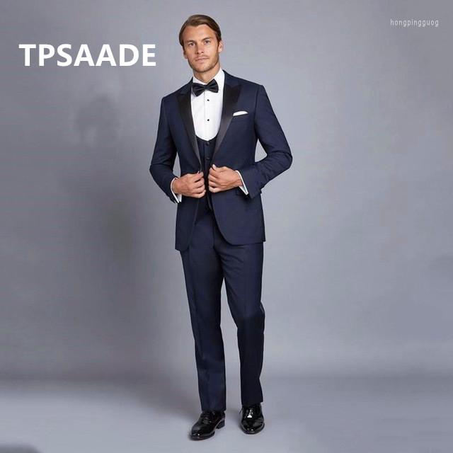 

Men's Suits Casual Male Blazer Suit Men's Business Party Wedding Groom Tuxedos Slim Fit Men Jacket Vest Pants Terno Masculino, Picture shown