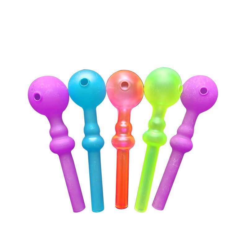 

Glass Oil Burner Pipe Matte Colored Big Head Great Tube Quartz Hand Made Dab Rig Smoking Pipes Wholesale