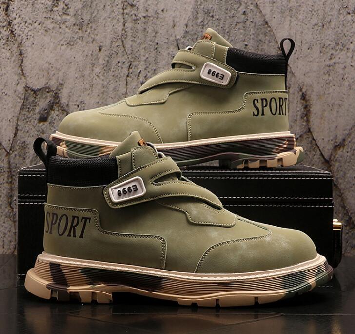 

British style Mens spring Martin boots Work & Safety shoes Hight top sneakers designer Male Party Moccasins Sapato Social Masculino Shoe, Clear