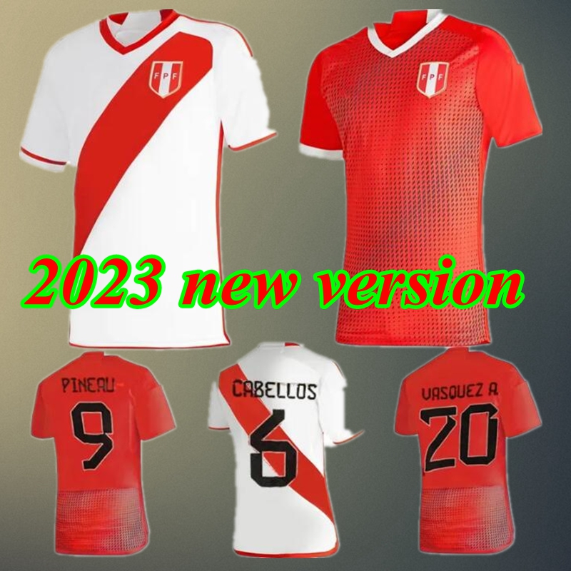 

2023 Peru soccer jerseys 23 24 home away Seleccion Peruana Cuevas PINEAU CARTAGENA football shirt
