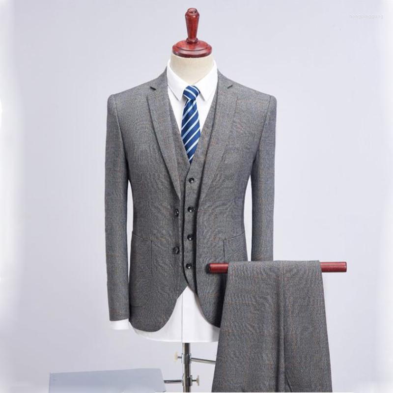 

Men's Suits High Quality Light Grey Side Vent Groom Tuxedos Groomsmen Man Mens Wedding (Jacket Pants Vest Tie) Terno Masculino, Silver