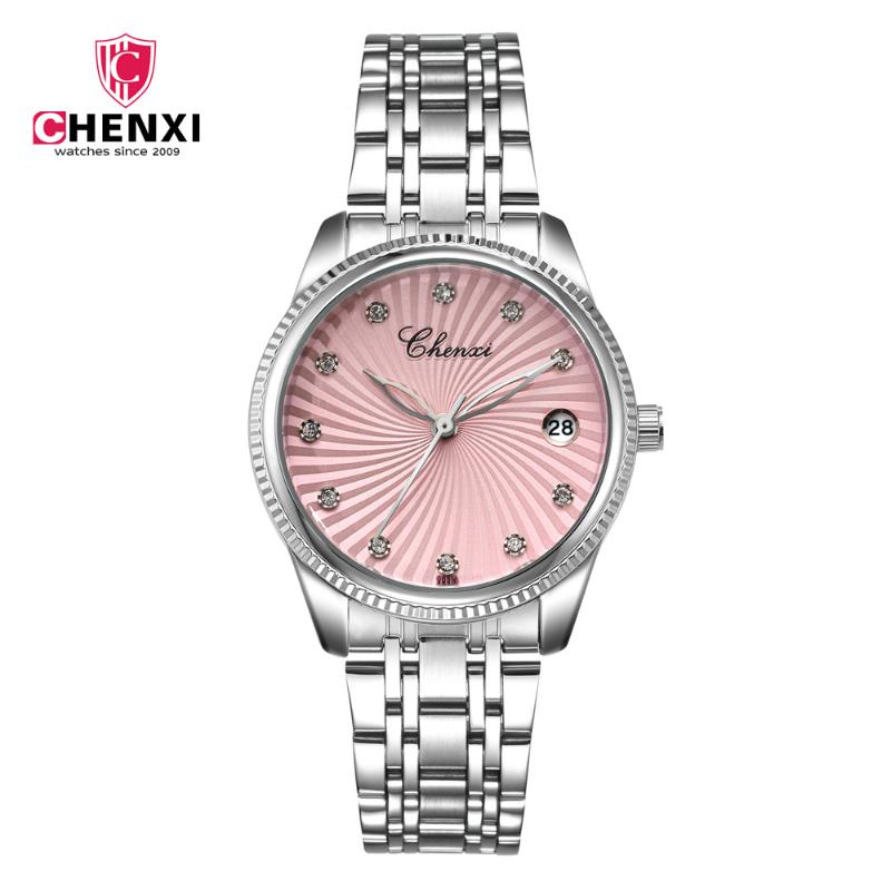 

Wristwatches Casual Watch CHENXI Brand Waterproof Calendar Quartz Ladies, White belt