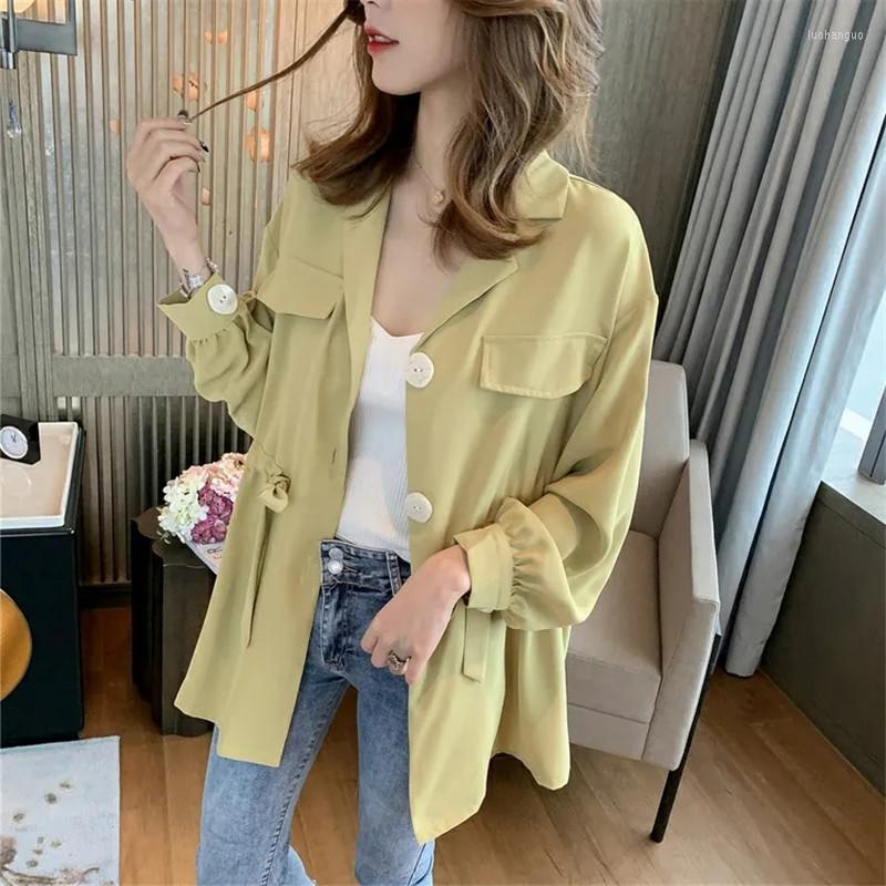 

Women' Blouses Fashion Chiffon Shirts Female Casual Lantern Sleeve V-Neck Ruffles Shirt Spring Autumn Women Waist Slim Fit Elegant Tops, Green