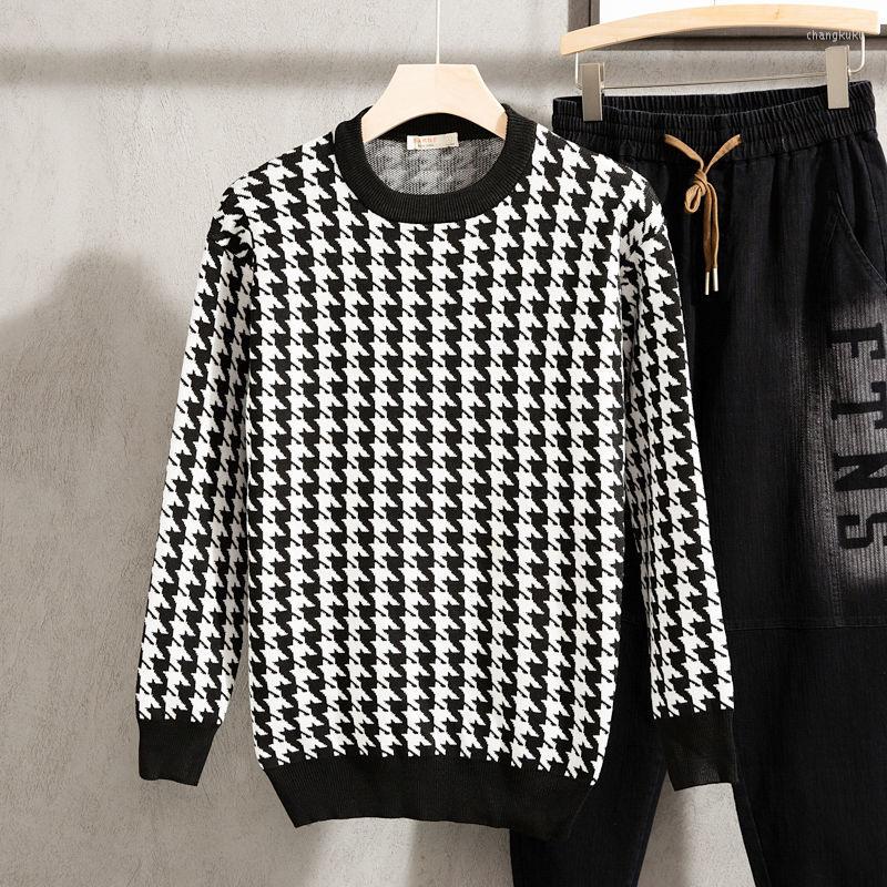 

Men's Sweaters 2023 Autumn Light Luxury Fashion Sweater Men Round Neck Warm Bottoming Shirt Boutique Clothing Simple Style