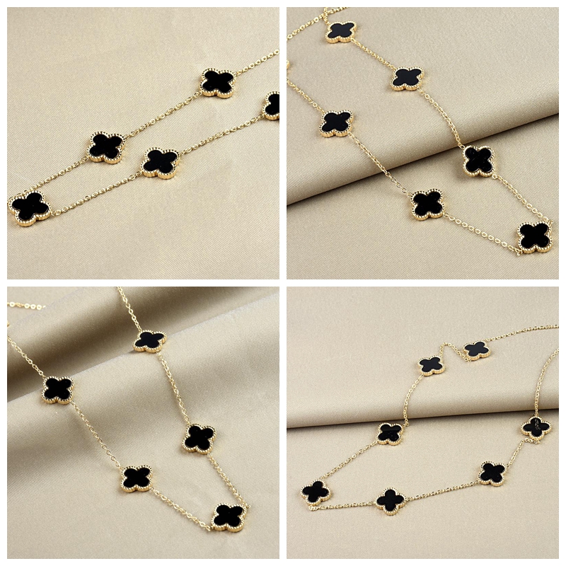 

Classic Design Gold Clover Pendant Necklace Jewelry for Women Gift