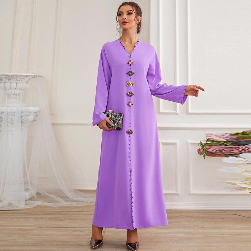

Ethnic Clothing Muslim Dress Women Abaya Caftan Marocain Arabic Party Evening Gowns Hijab Dresses Diamond Kaftan Robe Femme Musulmane