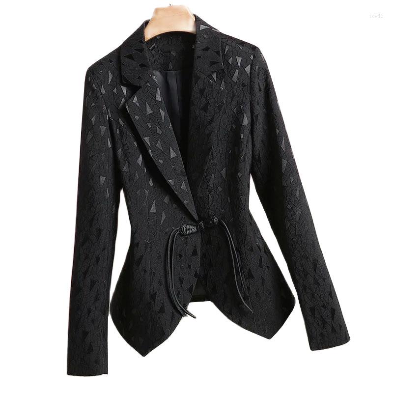 

Women' Suits 2023 Spring Autumn Fashion Women Blazer Jacket Retro Long Sleeve Wild Slim Casual Suit Female Outwear Blazers Lady Coat Tops, Black