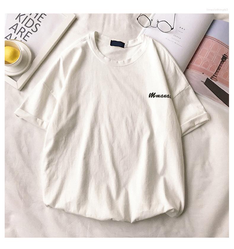 

Women's T Shirts Summer T-shirts Women Short Sleeve Tees Letter Printed Casual Simple Unisex Couples Tshirts Womens Trendy Ins Harajuku, White