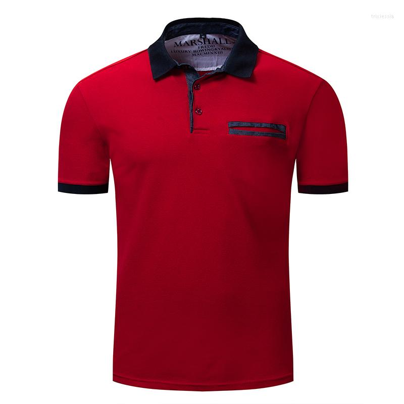 

Men's Polos Polo Shirt Summer Lapel Urban Fashion Casual Short Sleeve, Red