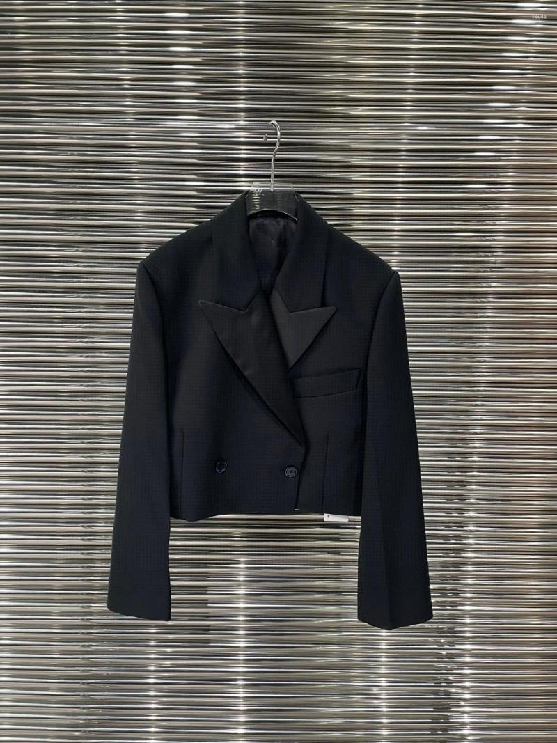 

Women' Suits 2023 Spring Fashion Women Casual High Wuality Black Double Breasted Blazer Coat For Female Outerwear Ddxgz2 2.08