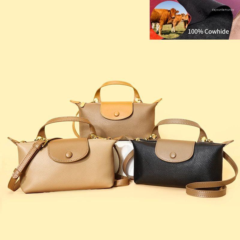 

Evening Bags Cowhide Women's Shoulder Genuine Leather Crossbody Bag Luxury Designer Handbags Ladies Casual Tote Female Messenger, Khaki