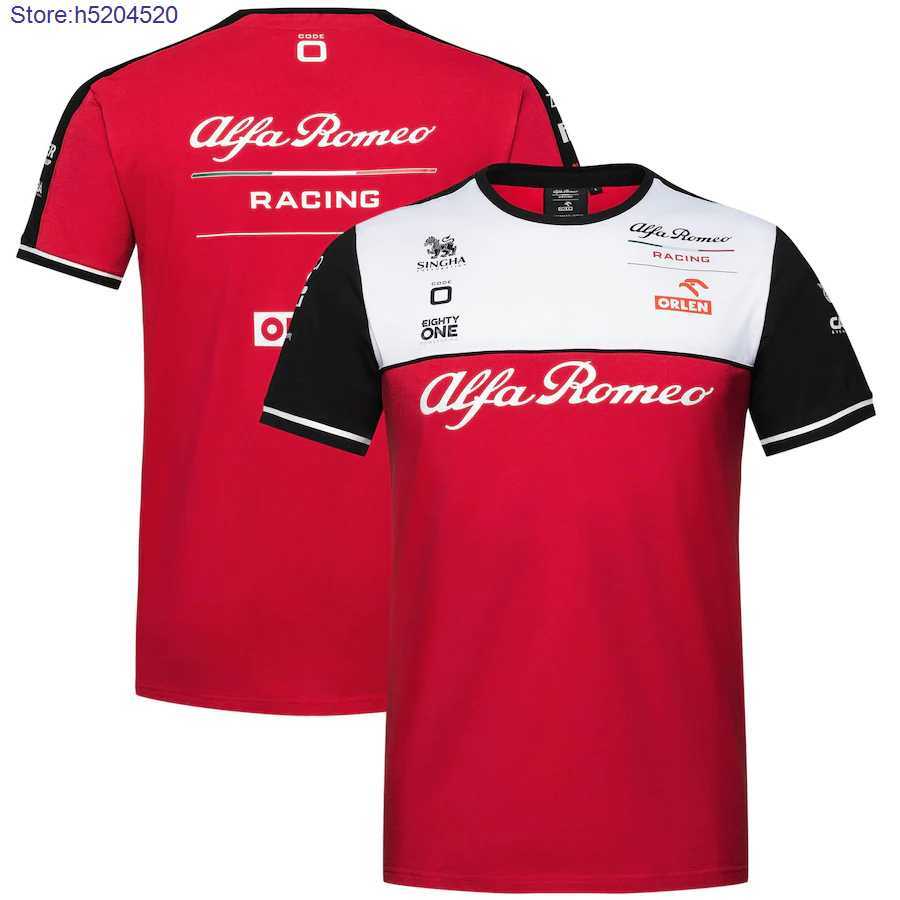 

Men' T shirt 2023 New Fashion F1 Formula One Racing Team Alfa Romeo Orlen Summer Outdoor Comfortable Quick Dry Shor