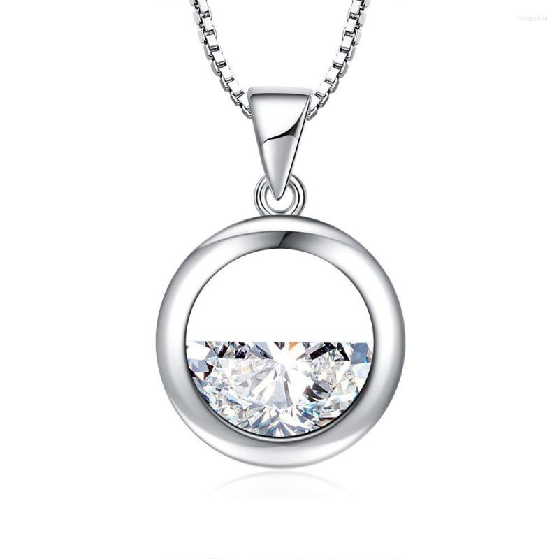 

Pendant Necklaces Semi-circular Clear Spring Female Small Fresh Zircon Necklace