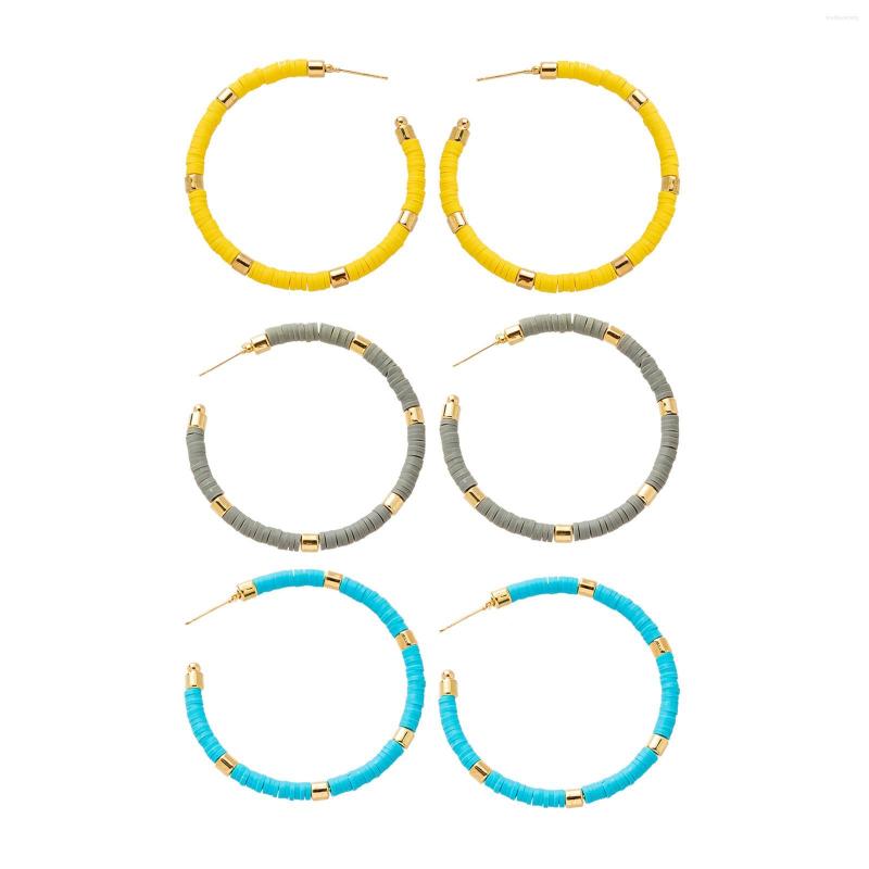 

Hoop Earrings C Shaped Fashion Bohemian Lightweight Gift Statement Large Circle Open Jewelry Stud Earring For Women Teens