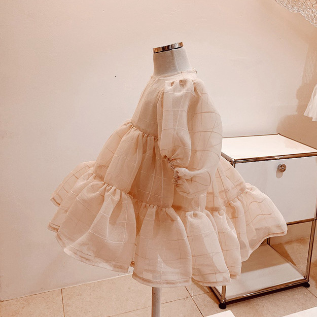 

Girl's Dresses Children's Spring and Autumn Baby Puff Gauze Dress Girl's Dress Baby Princess Dress Little Girls Dresses 230213, Pink