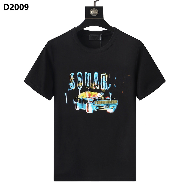 

D2 DSQ ICON GG Men T-Shirt Designer Mens Polo shirt tops Luxury Dsquare Print Shorts O-Neck Short Sleeve Men's Shirts Streetwear tee shirts clothes DT2009, White