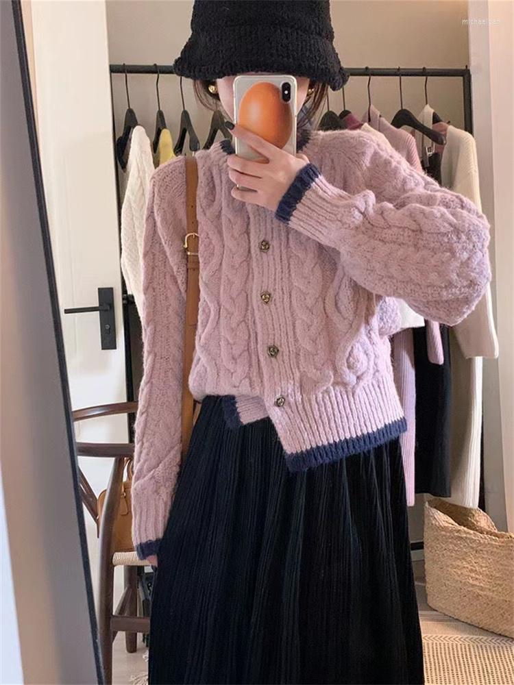 

Women's Knits Hsa Casual Knitted Cardigan Sweaters Women 2023 Autumn Vintage Zip-up Solid Loose Long Sleeve Tops Knitwear Chic Crop, Zh102111 beige